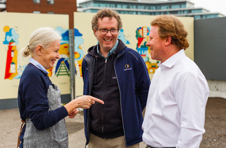 From left to right: Amica Site Development Ambassador Alicon Keller, Town Councillor Jonathan McNiece, and Town and Regional Councillor Sean O